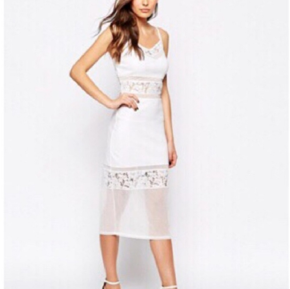 French Connection White Lace Dress